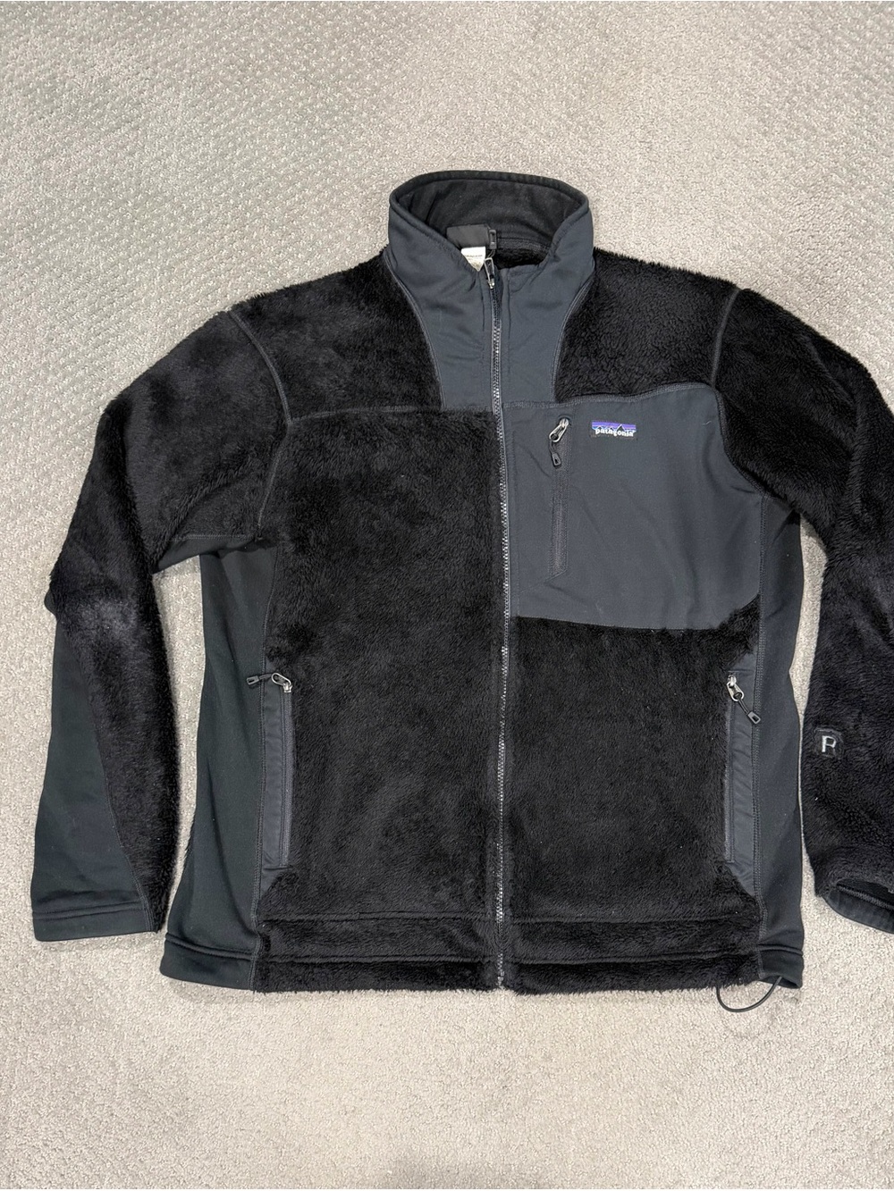 Patagonia Black Lightweight Fleece Jacket with Chest Pocket